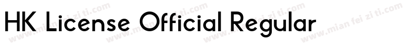 HK License Official Regular字体转换